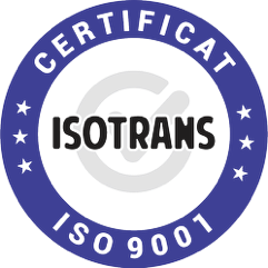 Certificat ISO 9001 emis de Isotrans